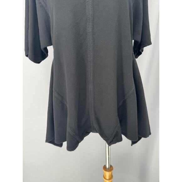Tienda Ho Shirt Womens One Size Black Tunic Asymmetrical Rayon Cotton Whimsigoth - Picture 6 of 10